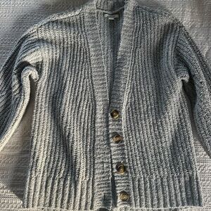 American Eagle Outfitters Gray Button-Up Cardigan